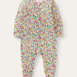 Baby Boden Zip Sleepsuit Multi Vintage Flowerbed 0-3